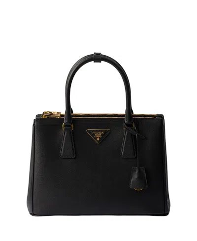 Prada Galleria Medium Saffiano Leather Bag In Black