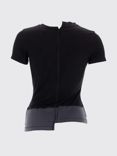 Y-3 Asymmetric Hem Short Sleeve Round Neck Top In Black