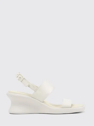 Camper Louise Slingback Platform Wedge Sandal In White