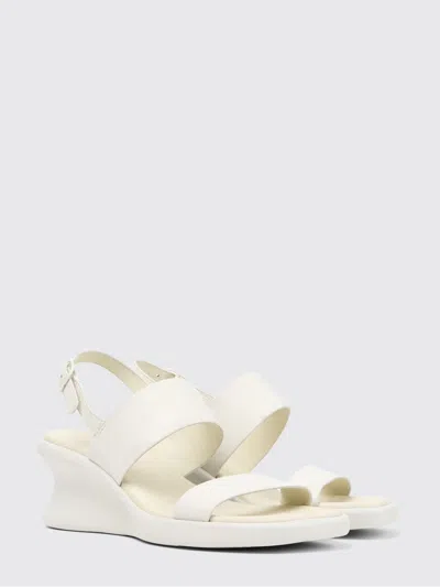 Camper Louise Slingback Platform Wedge Sandal In White