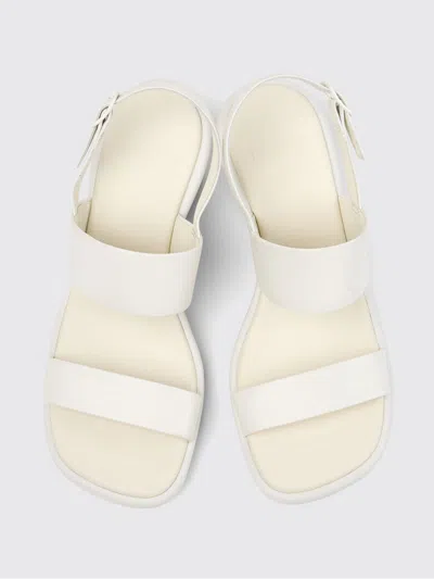 Camper Louise Slingback Platform Wedge Sandal In White