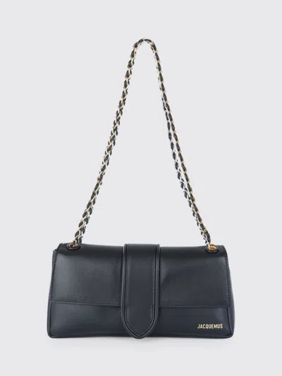 Jacquemus Le Bambino Chaine Nappa Leather Shoulder Bag In Black