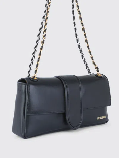 Jacquemus Le Bambino Chaine Nappa Leather Shoulder Bag In Black