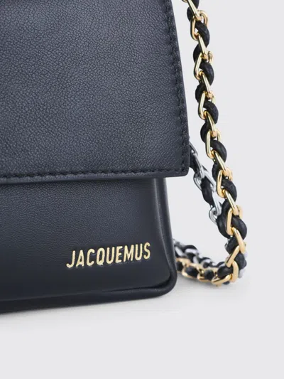 Jacquemus Le Bambino Chaine Nappa Leather Shoulder Bag In Black