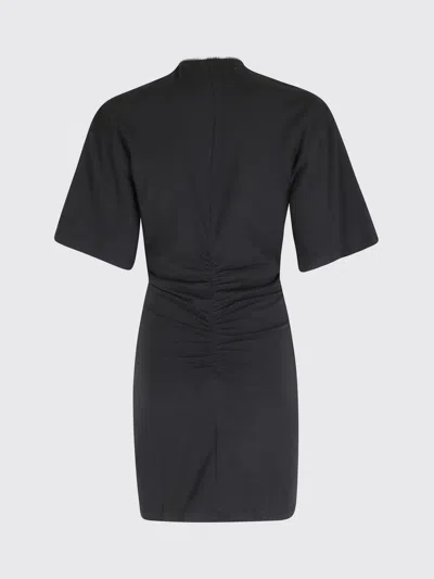 Alexander Wang Gathered T-shirt Dress With Continuous Loop Zipper In Black