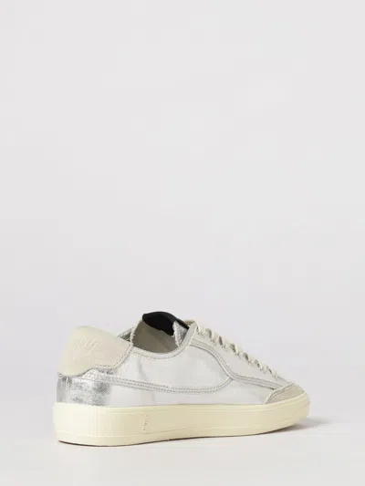 Autry Windscape Low Silver Canvas Suede Cow Leather Rubber Sneakers In Gray