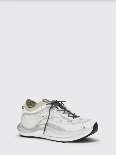 Roa White Fabric Athletic Sneakers In White