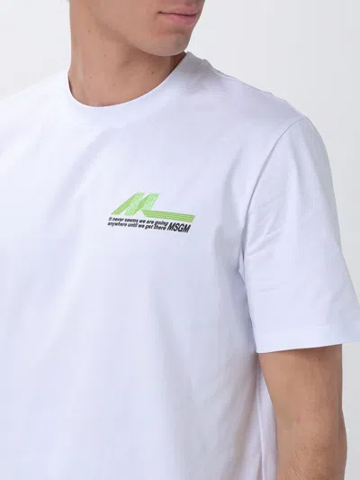 Msgm T-shirt Men  In White