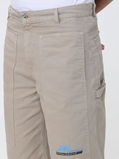 Msgm Shorts Men  In Gray