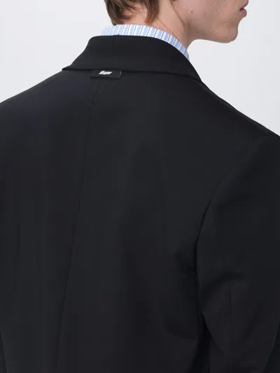 Msgm Shawl-lapel Jacket In Black