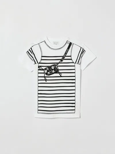 Marc Jacobs Striped-pattern Bag-print Dress In Multi