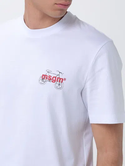 Msgm T-shirt Men  In White