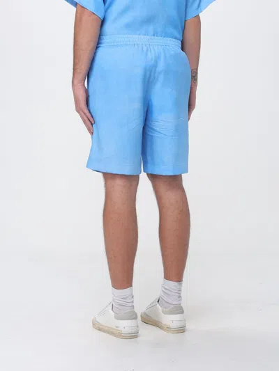 Msgm Shorts Men  In Blue