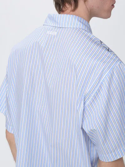 Msgm Pantalone In Cotone Con Doppio Elastico In Blue