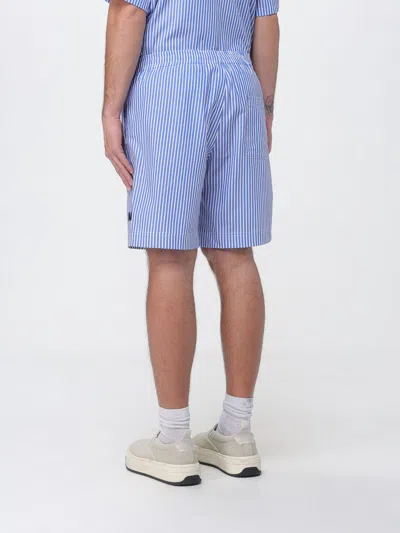 Msgm Shorts Men  In Blue