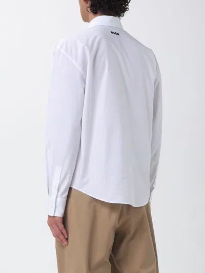 Msgm Cat-print Shirt In White