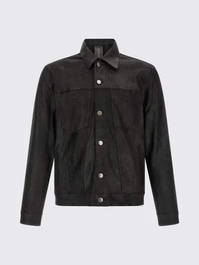 Giorgio Brato Black Solid Shirt Collar Jacket In Black