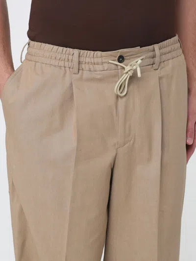 Pt Torino Elasticated Drawstring Trousers In Neutral