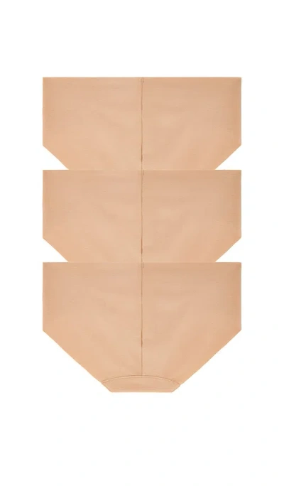Commando Invisible Rib Bikini 3-pack Gp225 In Brown