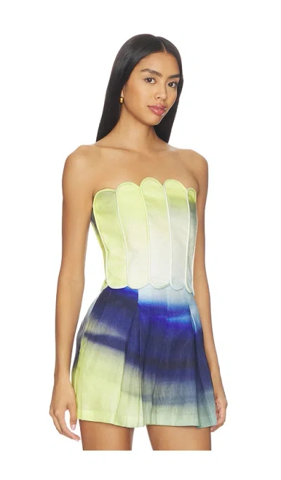 Maylé Vásquez Scallop Top In Multi