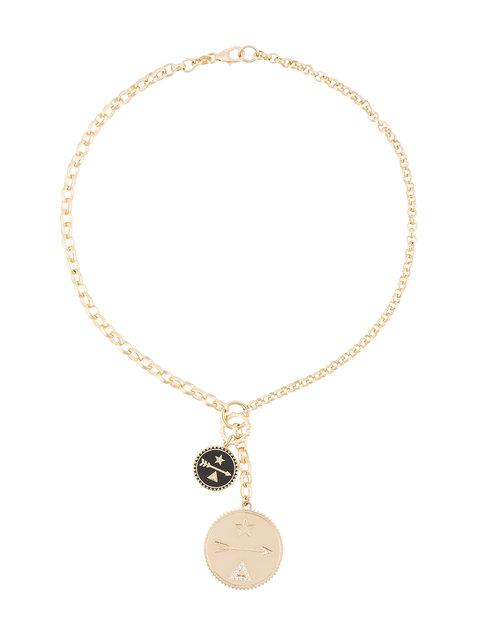 Foundrae Large Dream Annex Pair Diamond Necklace In Black | ModeSens