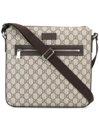 Shop Gucci Gg Supreme Messenger Bag In Neutrals