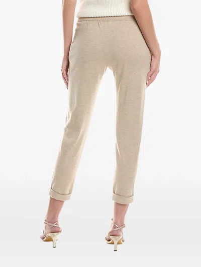 Brunello Cucinelli Drawstring Track Pants In Neutral