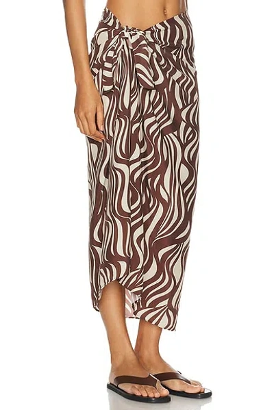 Enza Costa Wave Print Sarong In Multi