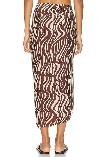 Enza Costa Wave Print Sarong In Multi