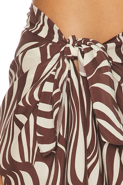 Enza Costa Wave Print Sarong In Multi