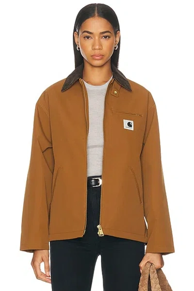 Carhartt Og Detroit Zip-up Jacket In Brown