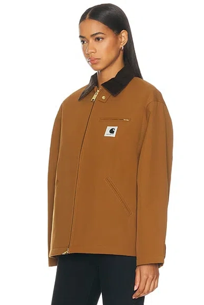 Carhartt Og Detroit Zip-up Jacket In Brown