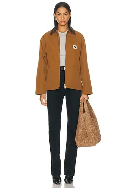 Carhartt Og Detroit Zip-up Jacket In Brown