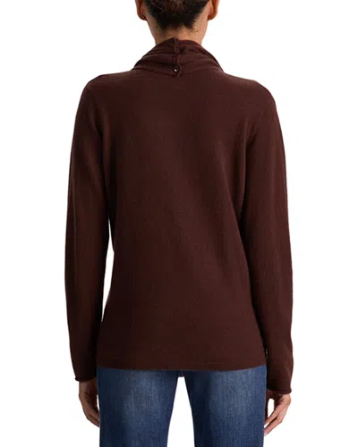 Alice And Olivia Alice + Olivia Jules Drape Cashmere Pullover In Brown