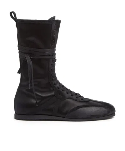 Ann Demeulemeester Fides Soft High-top Boxing Sneakers In Animal Print