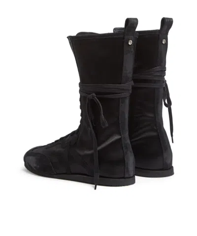 Ann Demeulemeester Fides Soft High-top Boxing Sneakers In Animal Print