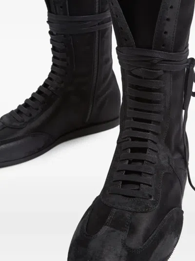 Ann Demeulemeester Fides Soft High-top Boxing Sneakers In Animal Print