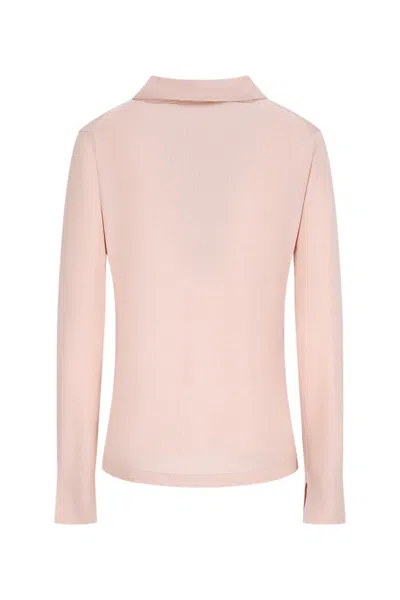 Max Mara Buttoned Collared Cardigan In Pink