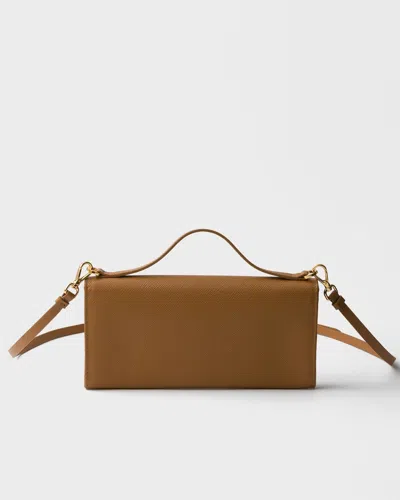 Prada Flip Wallet In Brown