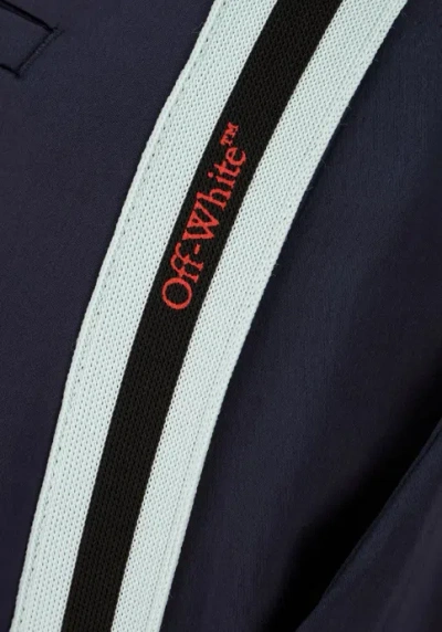 Off-white Stripe Trousers In Blue