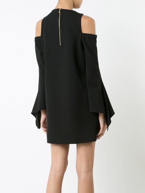 tibi cold shoulder dress