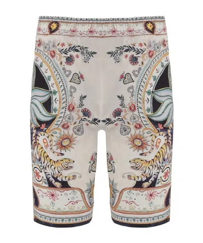 Just Cavalli Printed Drawstring Shorts In Multi