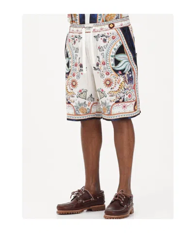 Just Cavalli Printed Drawstring Shorts In Multi
