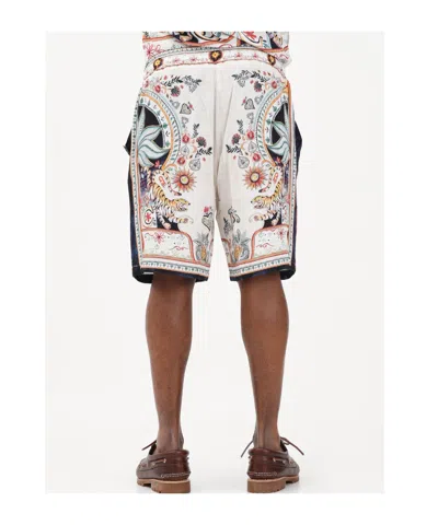 Just Cavalli Printed Drawstring Shorts In Multi