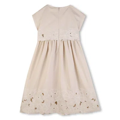 Chloé Floral-embroidered Dress In Neutral