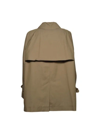 Max Mara Belted Double-breasted Coat In Brown