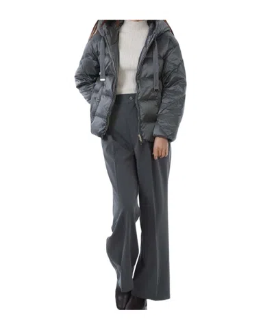 Max Mara Long-sleeved Down Jacket In Multi