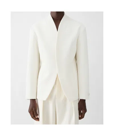 Jacquemus Collarless Tailored Jacket In White