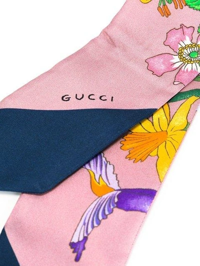 Gucci Flora Print Neck Bow | ModeSens