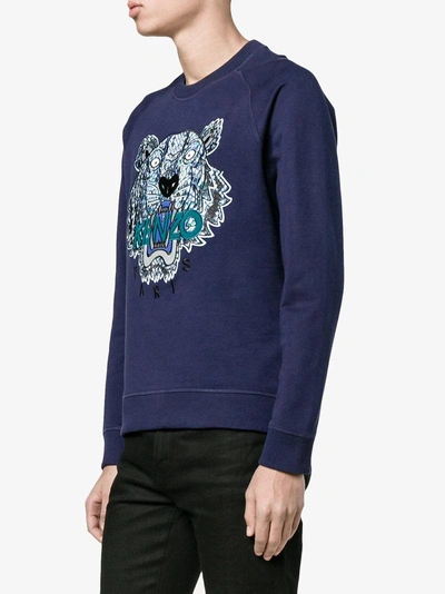 Shop Kenzo Tiger Embroidered Sweatshirt